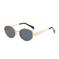 Gold frame/black lens
